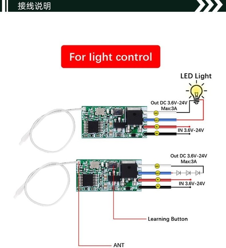 QIACHIP 433MHz Universal Wireless RF Remote Control Switch DC 6V 12V 24V 1CH Cha gallery