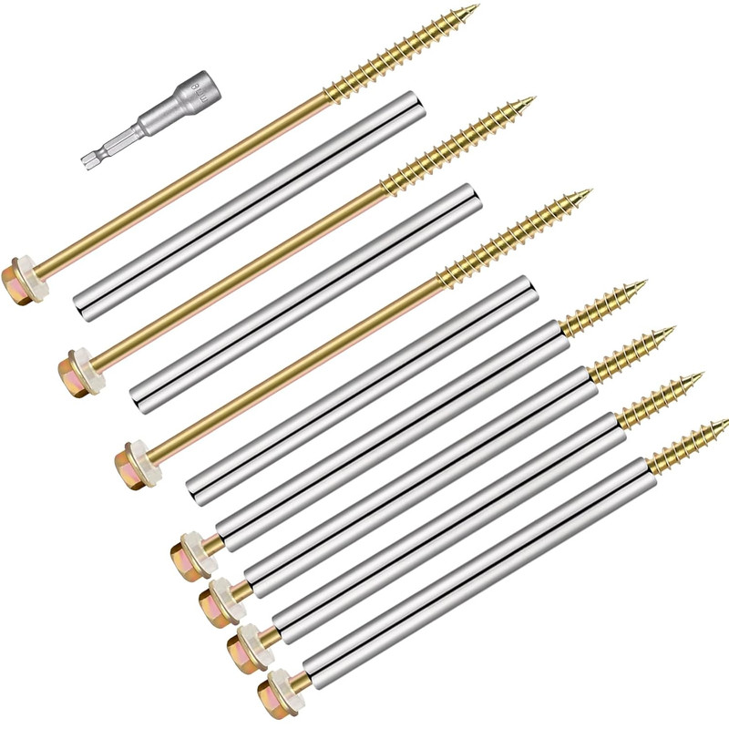 12 Pack 7” Gutter Screws with Stainless Steel Sleeve,For 5-Inch Roof Gutter Rep