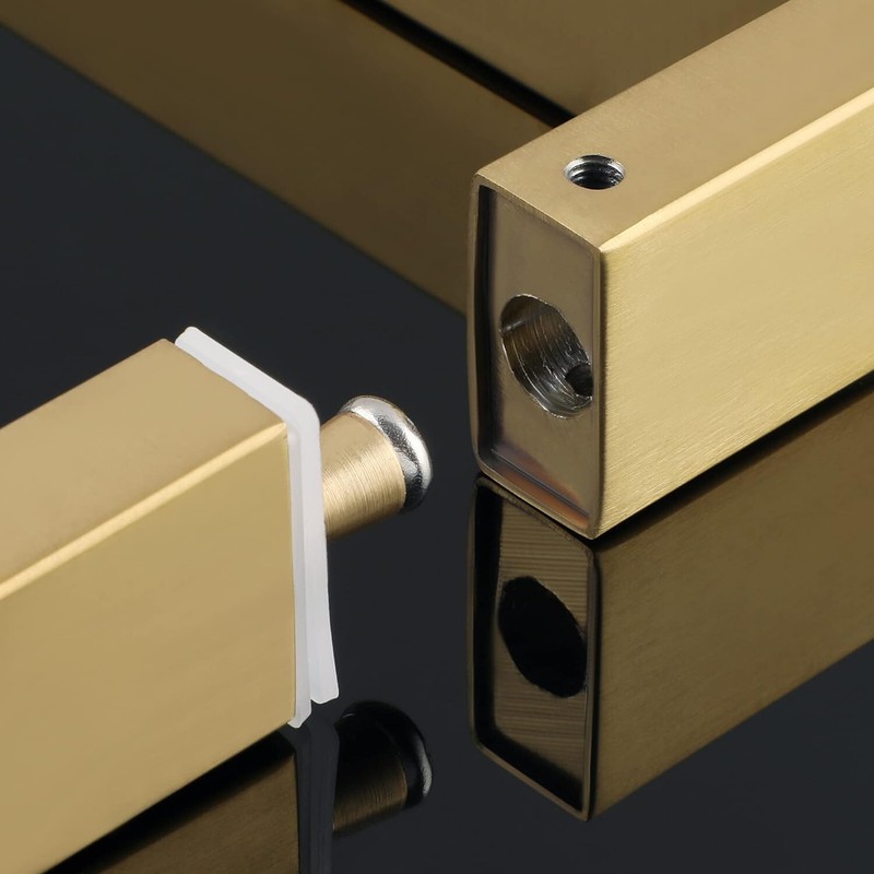 48 Inch Entry Door Handle Bar Pull Square Rectangle 304 Stainless Steel Gold gallery