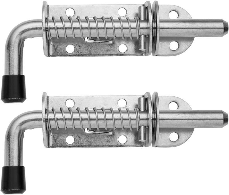 JQK Spring Loaded Latch Pin, 304 Stainless Steel Barrel Bolt Thickened 2mm Door