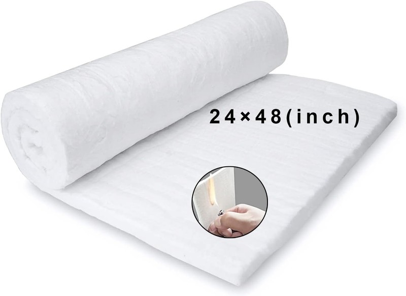 Versatile Fireproof Ceramic Fiber Blanket 1" Thick - 2400°F Rated Insulation gallery