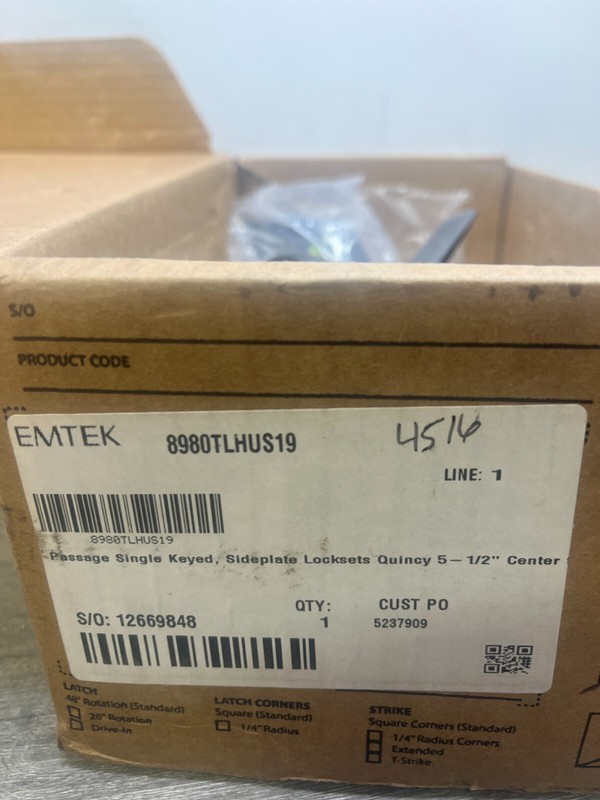 Emtek 8980TLHUS19 Turino Lever with Keyed READ