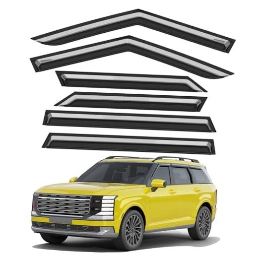 Low Profiles 6-PCS Extra-Thick Window Rain Guards Fit for 2026 Hyundai Palisade gallery