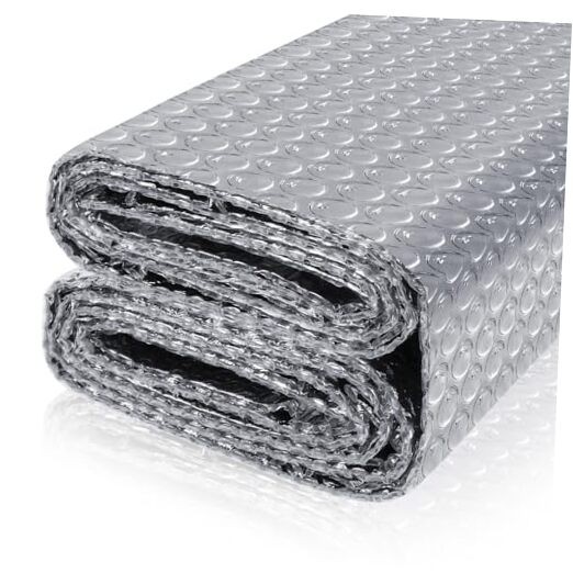 Reflective Bubble Insulation Sheet, Double Side Aluminum Foil 47IN X 15FT 1