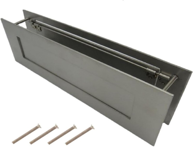 Front Door Mail Slot, Letter Box Plate, Stainless Steel, Satin