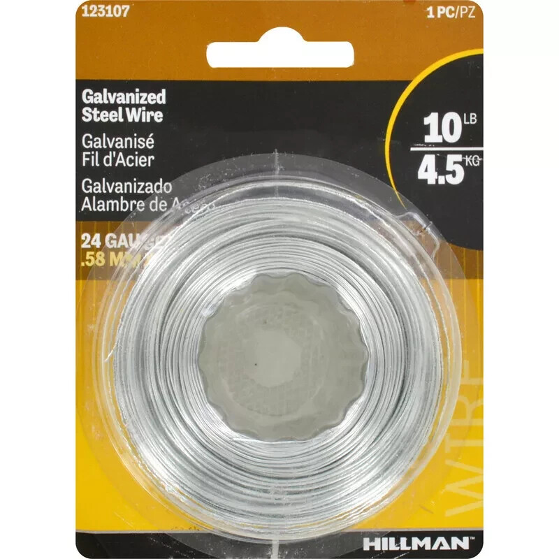 Hillman 250 ft. 10lb Galvanized Steel Wire 24 Gauge 123107