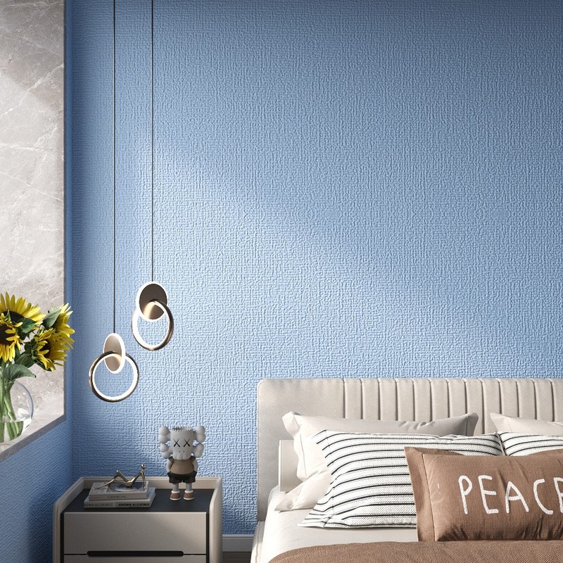 Imitating Linen Wall Stickers, Bedroom Wallpaper Kitchen Background Wall Sticker