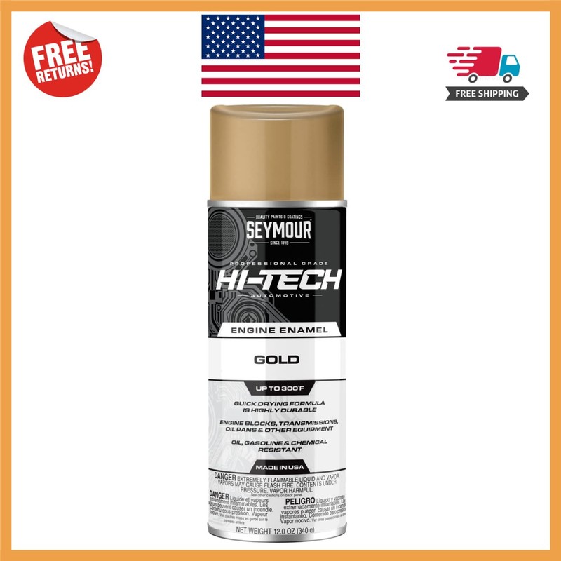 EN-50 Hi-Tech Engine Spray Paint, Universal Gold 12 Oz – Heat Resistant Finish