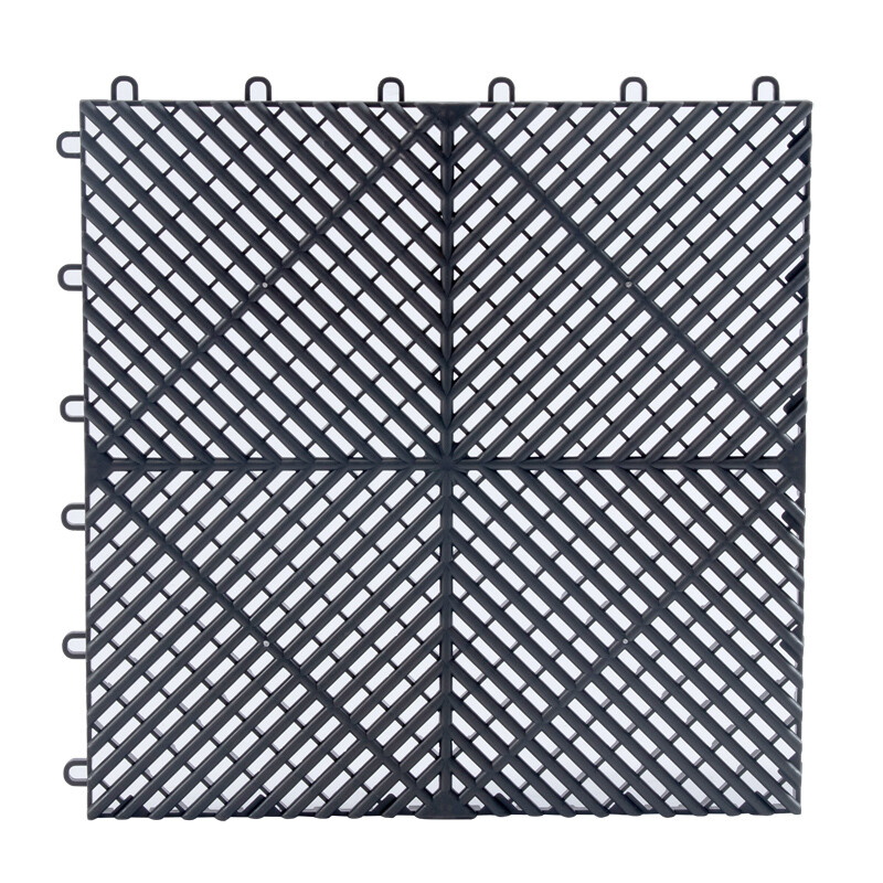 Interlocking Vented Nitro Garage Floor Tiles 16"x16" | 30 Pack gallery