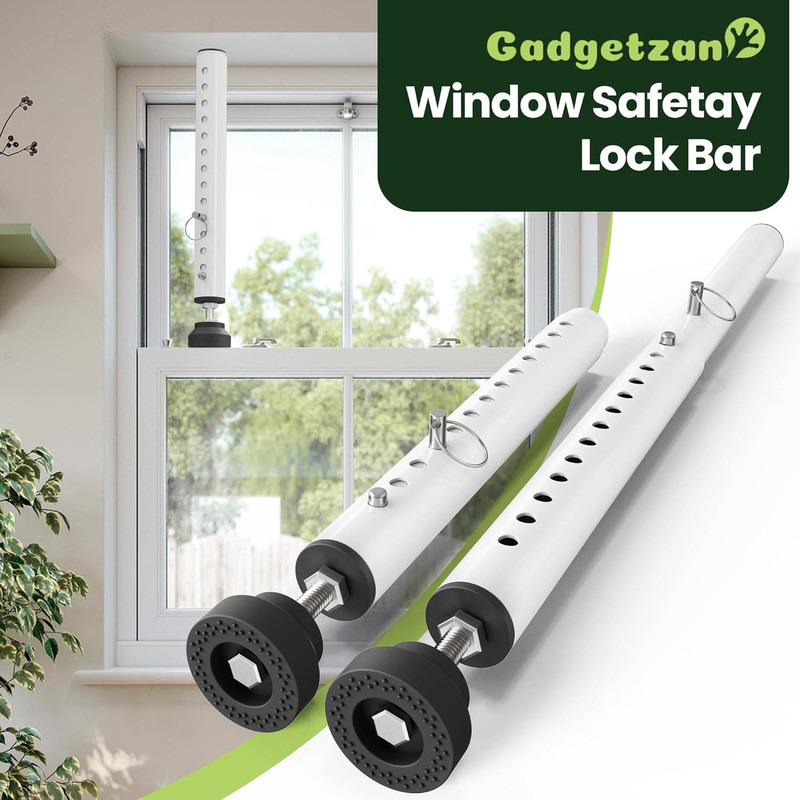 1 Pack Window Security Bars Adjustable 11-18Portable Small Sliding Window Loc gallery