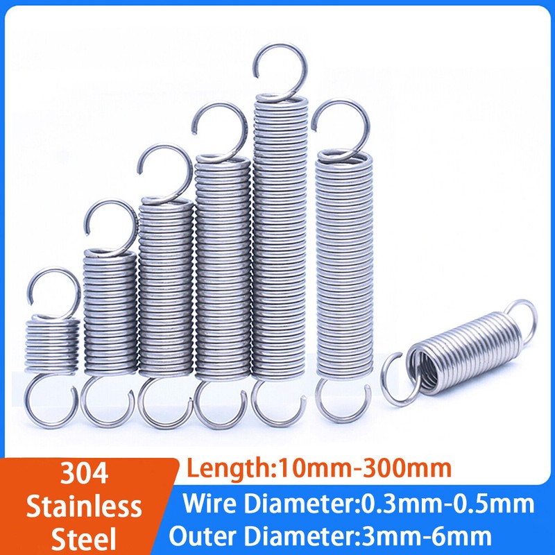 Hook Stainless Spring Expansion Extension Tension Springs Wire Dia 0.3mm – 0.5mm