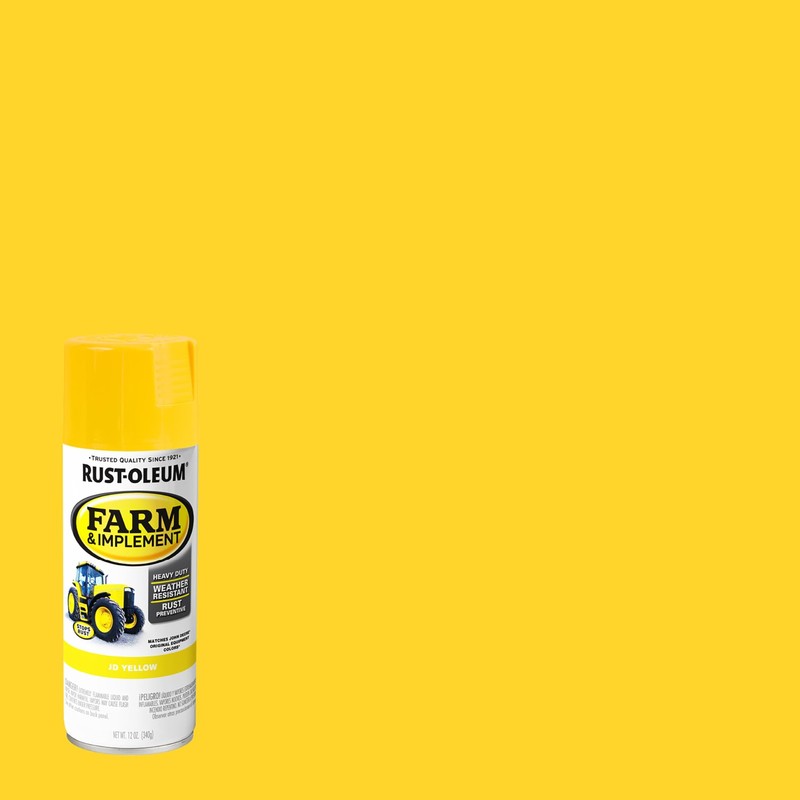 Rust-Oleum 280129 Farm & Implement Spray 12 Ounce (Pack of 1), JD Yellow gallery