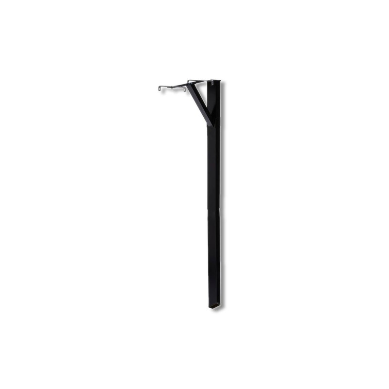 Gibraltar Mailboxes 59.9 in Powder Coated Black Steel Mailbox Post SDPK00AM