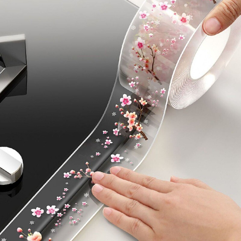4.2cm*300cm Waterproof Self-adhesive Tape Tile Joint Sticker Mildew Proof Floral gallery