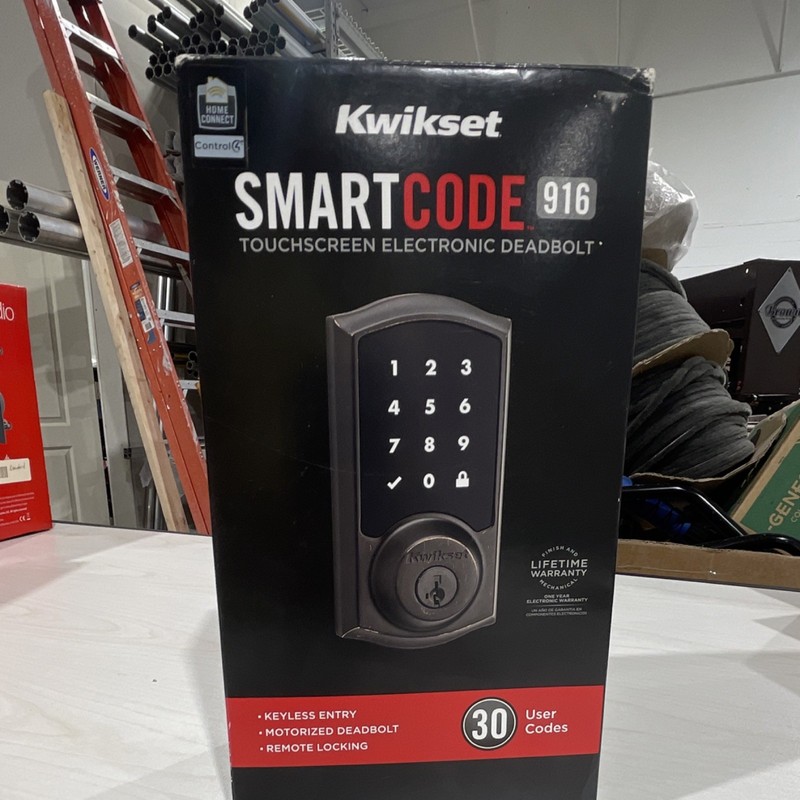 Kwikset SmartCode 916 Touchscreen Electronic Deadbolt Z-Wave Satin Silver