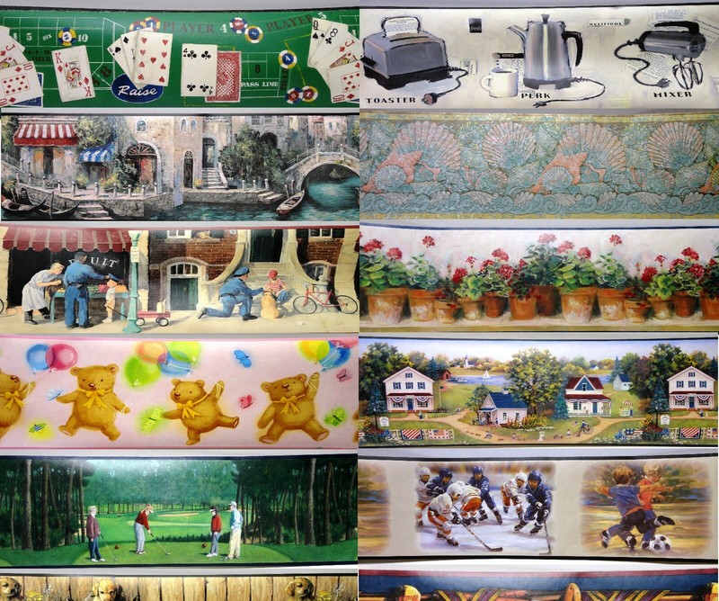 Vintage Wallpaper Border Selection Single 5yd Rolls Vinyl Buy 2 or More Get 10%
