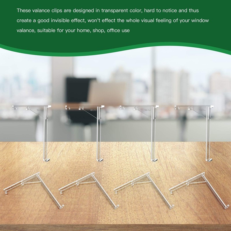 Valance Clips 4 Pack Clear Plastic Window Blind Clips Set Replacement Parts gallery