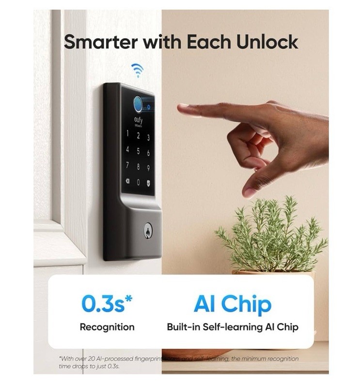 eufy Security Smart Lock C220 Fingerprint Keyless Entry Door Lock Wi-Fi Deadbolt gallery