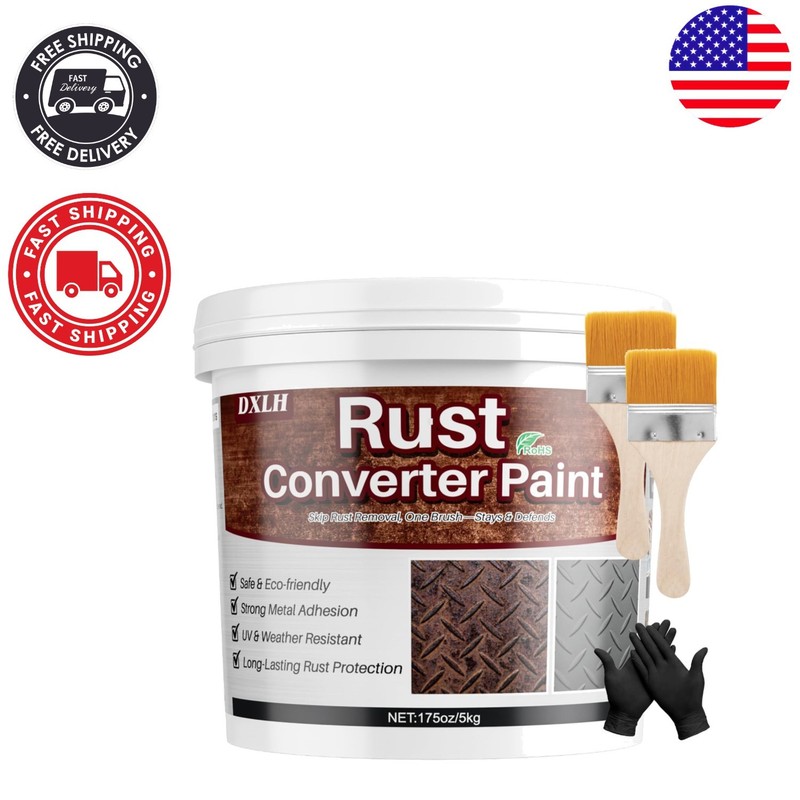 Fast-Drying 2-in-1 Rust Converter & Primer - Waterproof 175oz Metal Protection