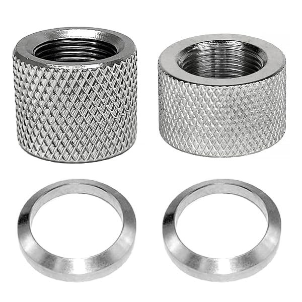 5/8 x24 Thread Protector Stainless Steel w/ inch 0.625 inches, silver