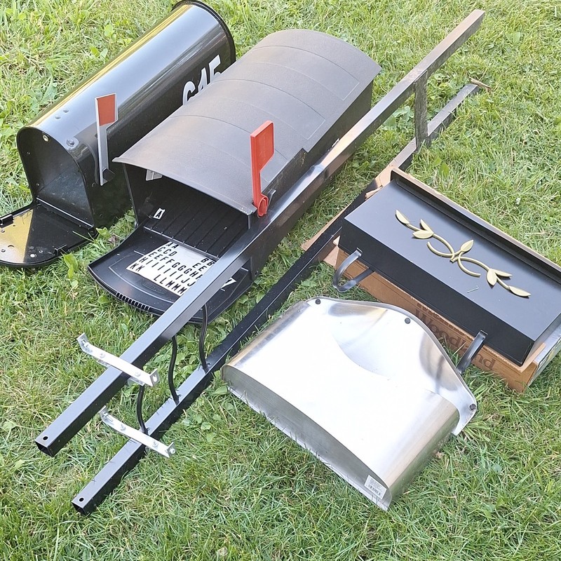 Leigh Security Mailbox Locking Post Mount Black Steel Traditional 4 Boxs