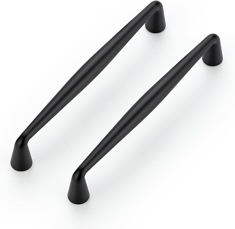 10 Pack 5 Inch Matte Black Kitchen Cabinet Handles Solid Zinc Alloy Cabinet Pull