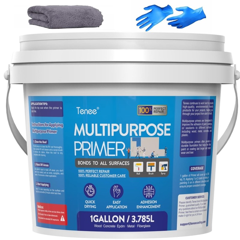 Multi-Purpose Primer Liquid Rubber RV Roof EPDM & TPO Primer with Gloves, 1 Gal gallery