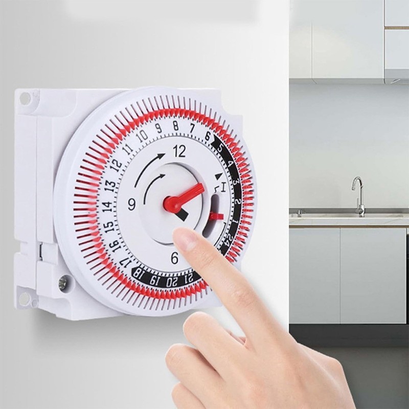 24 Hour Programmable Heater Timer Switch with Manual Override Function