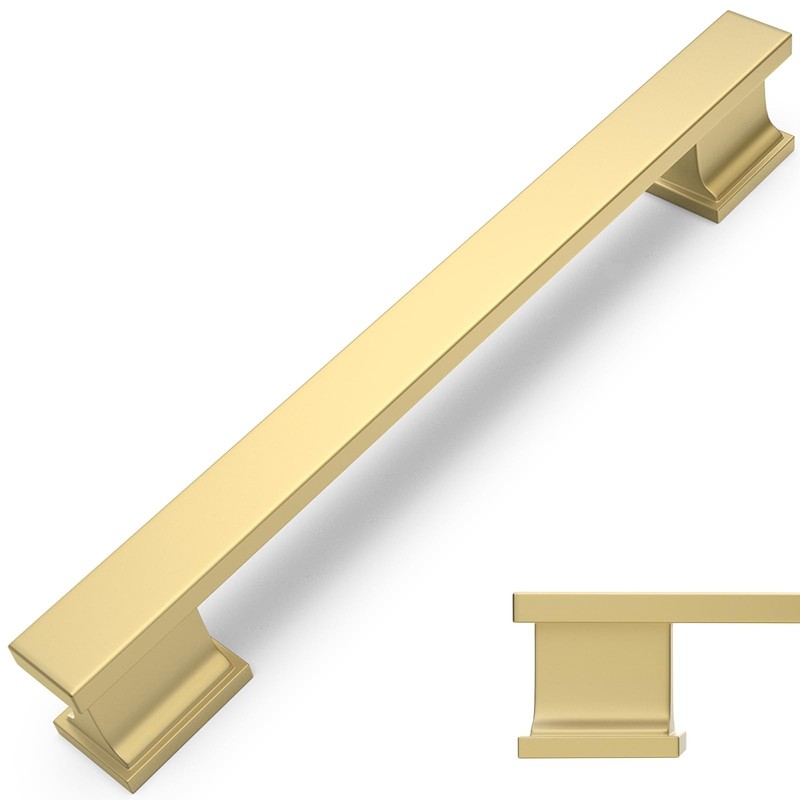 10 Pack Brushed Gold 5 In Center Kitchen Cabinet Drawer Door Pull Handles