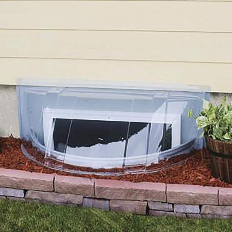 39 In. W X 17 In. D X 15 In. H Premium Round Bubble Window Well Cover