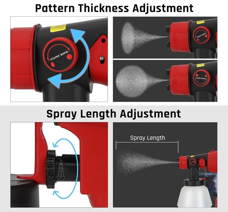 18V Cordless Paint Sprayer HVLP 200W Brushless Spray Gun Adjustable Flow Copper gallery