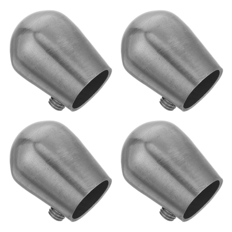 4 Pcs Stair Caps Stainless Steel Handrail End Plug for Top Railing