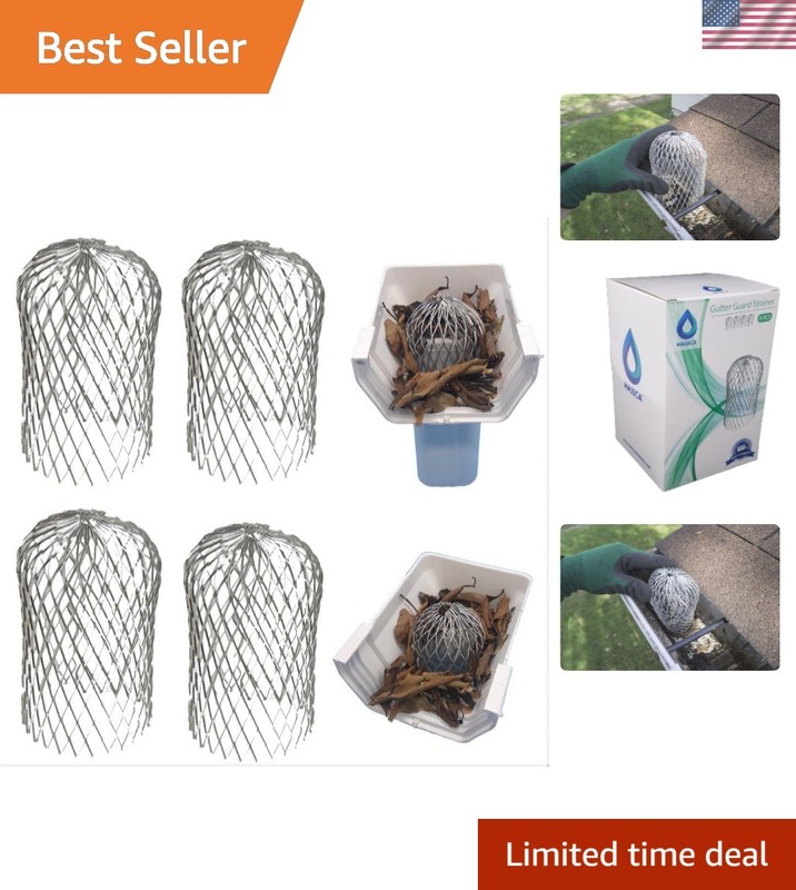Effortless Installation Gutter Filter Strainers – Pack of 4 for Every Home