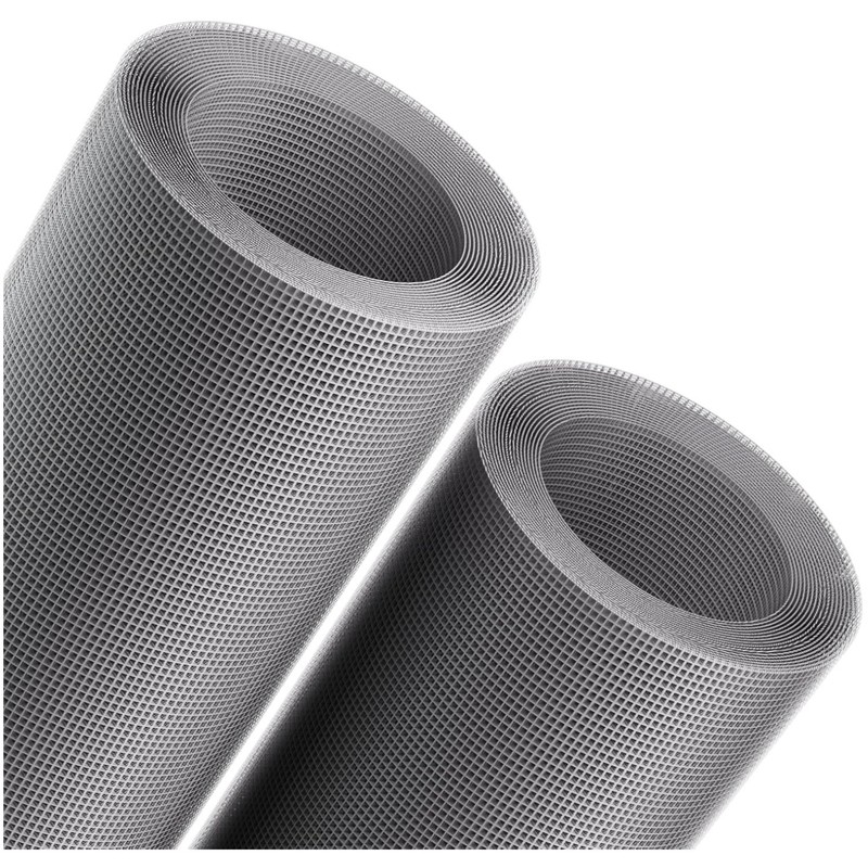 Durable Polyester Window Screen Mesh for DIY – 48″ W x 99″ L, Washable Gray