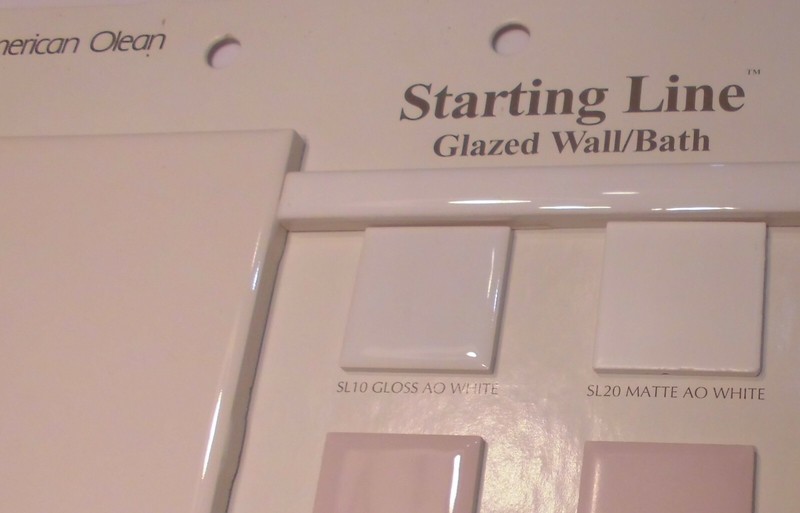 1 pc. *Gloss White #SL10* Ceramic Tile; Pencil - Liner - Sizzle; 1/2" X 6" A.O. gallery