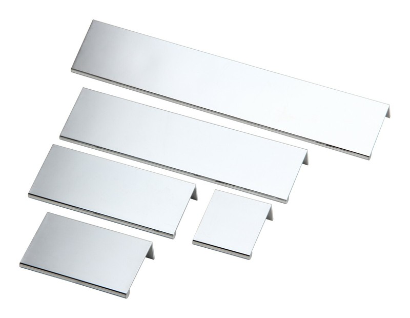 Silverline Chrome Plated Finger Edge Pulls Aluminum Cabinet Door Handle