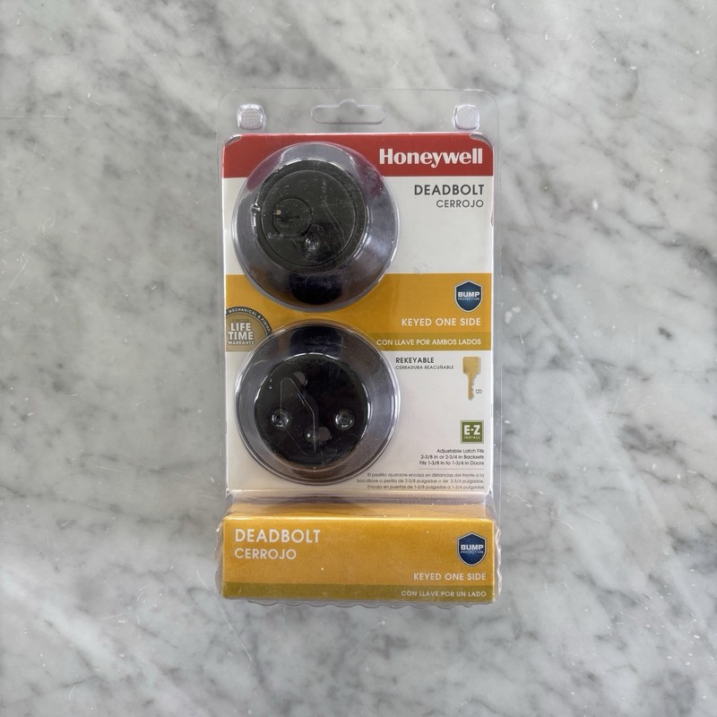 Honeywell Single Cylinder Deadbolt OB-Oil Rubbed Bronze Color Item 8111409 *NEW*
