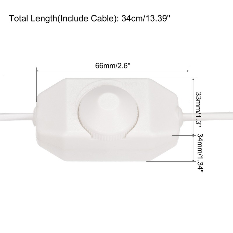 3pcs 5V USB PWM Rotary Inline Dimmer Switch for LED Strips Lights White gallery