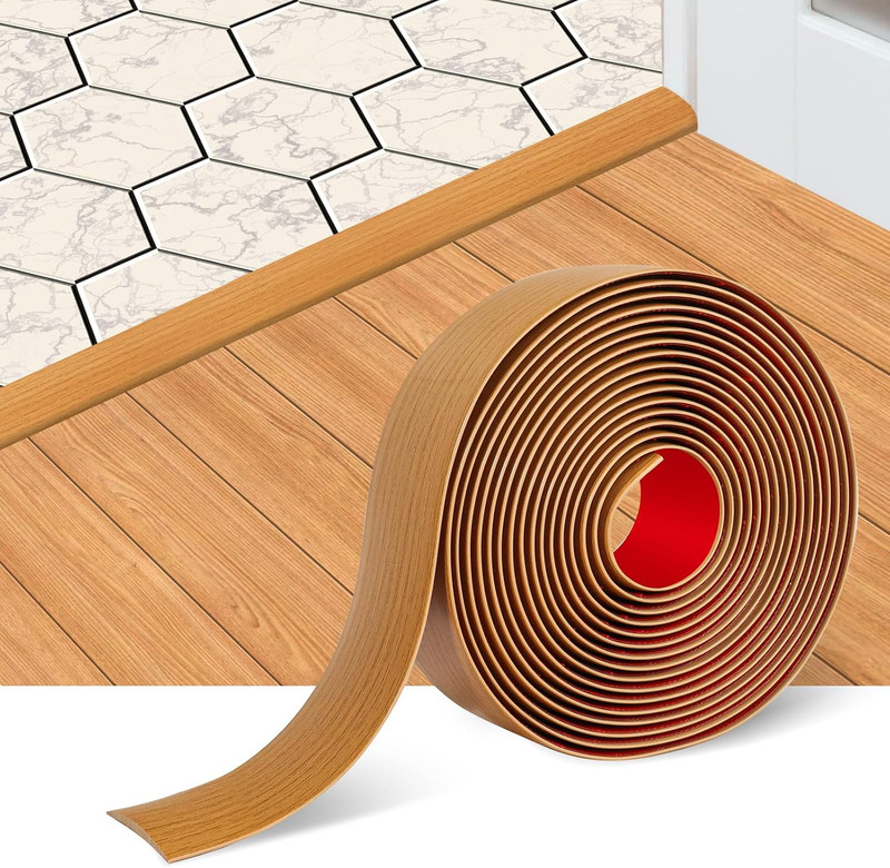 Floor Transition Strip Self Adhesive Floor Cover Strips Laminate 1.57″ Wide Viny