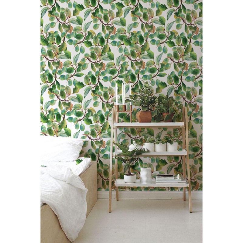Plum Watercolor Removable Floral Garden Art Floral Seamless pattern wall mural