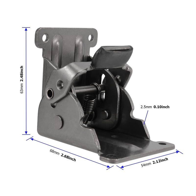 8 Pack Table Legs Foldable Hinges, 0-90 Degree Folding Locking Hinge, Black gallery