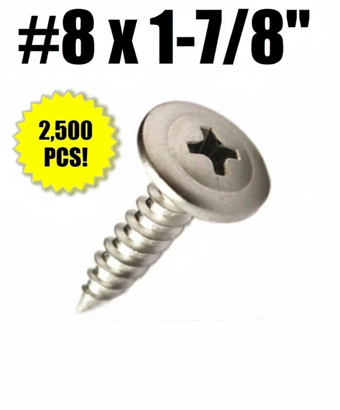 INTERCORP 92MZ #8 x 1-7/8″ Sharp Point Modified Truss Head K-Lath Screw (2,500)