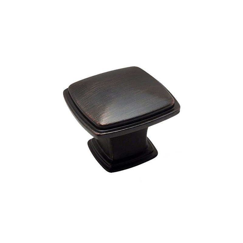Modern Square Knob Drawer Pull Kitchen/Bath Cabinet Hardware Brushed Bronze KPT gallery