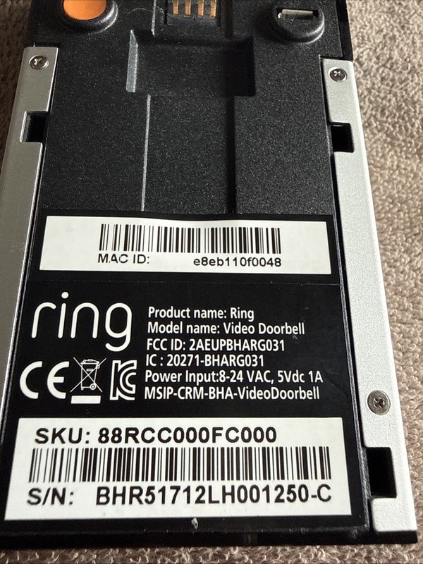 RING WIRELESS VIDEO DOORBELL SATIN NICKEL - Unit Only gallery