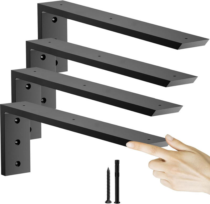 Countertop Support Bracket 16 Inch 4 Pack (3/8" Thick),Premium Heavy Duty Granit