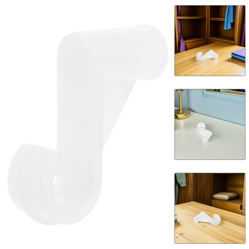 10 PCS Closet Rod Support Bracket Adjustable Wardrobe Rail Pole Holder gallery