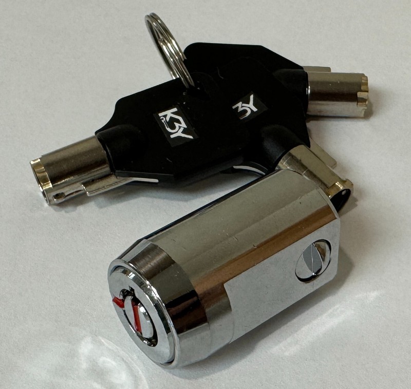 Storage Cylinder Lock With 3 Tubular Keys for Roll-up Door Unit Secure 19mm