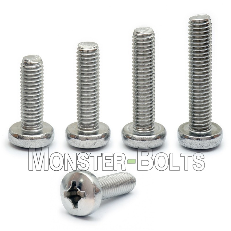 M1.6 / 1.6mm Small Phillips Pan Head Machine Screws, Stainless Steel, DIN 7985