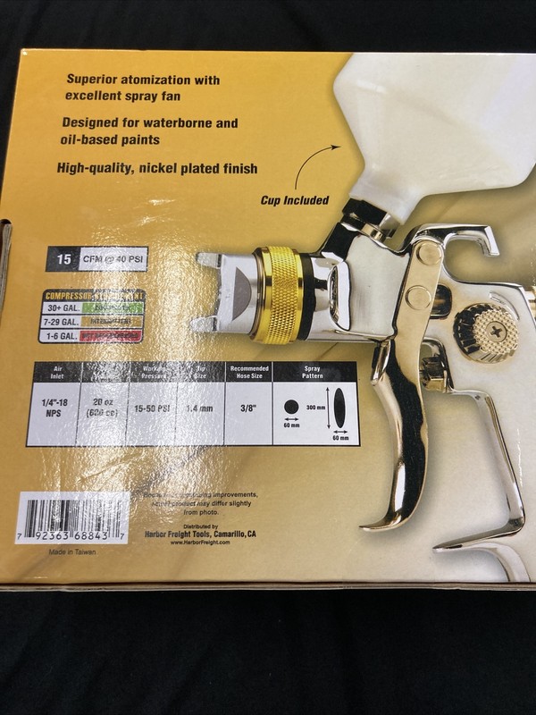 Central Pneumatic Professional HVLP Auto Paint Restoration Spray Gun 20 oz.*NEW* gallery