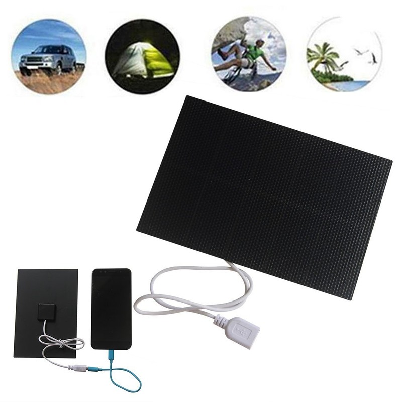 USB Output 3W Solar Panel Charger for Camping Hiking For Outdoor Gadgets